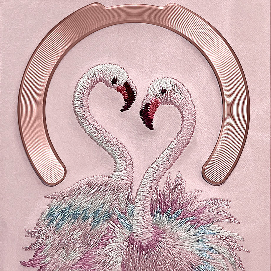 iPhone 16 Pro Max Nimmy Embroidery Dream Animal Series Magsafe Case - Swans