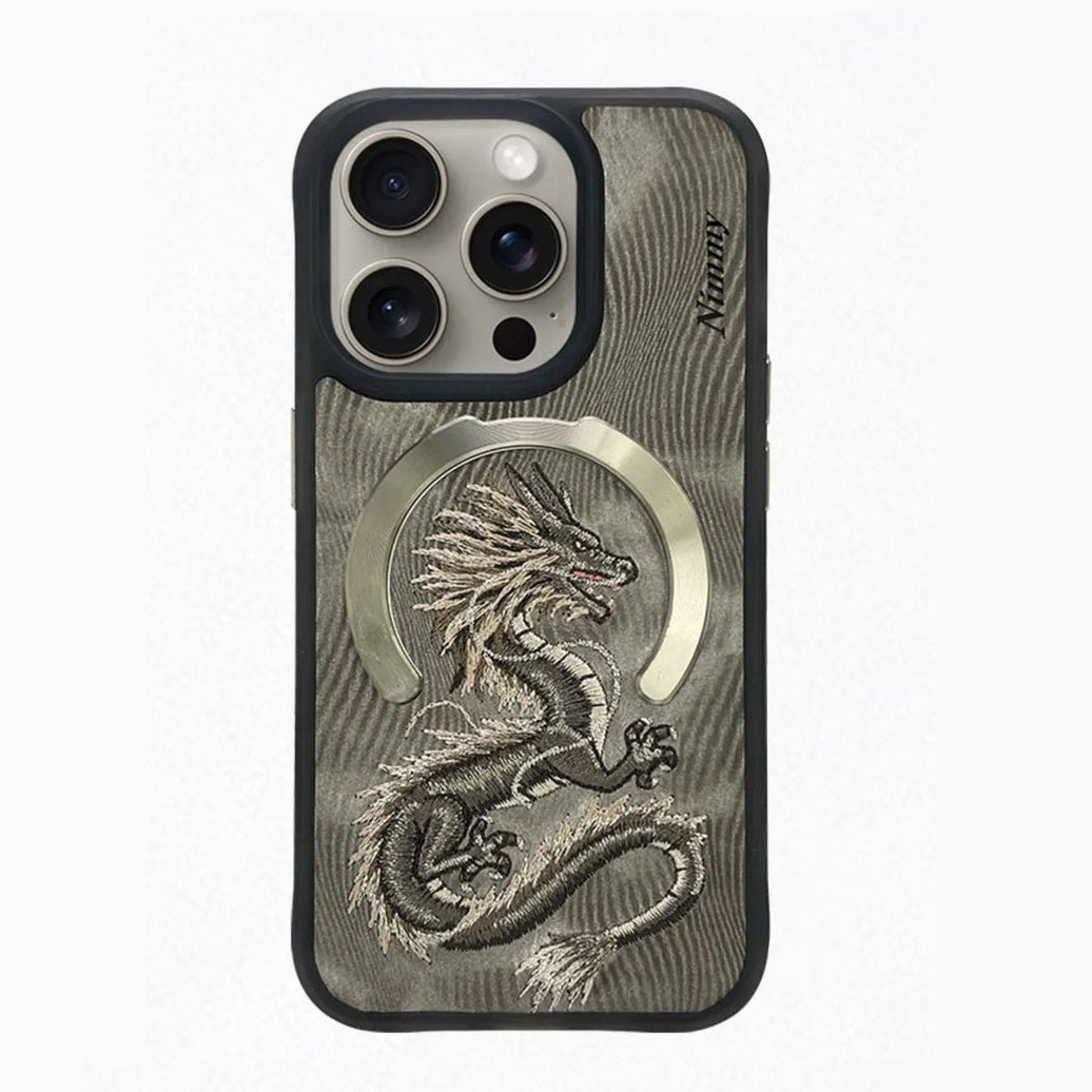iPhone 15 Pro Nimmy Official Fantasy Animal Series Leather Case with Magsafe - Dragon