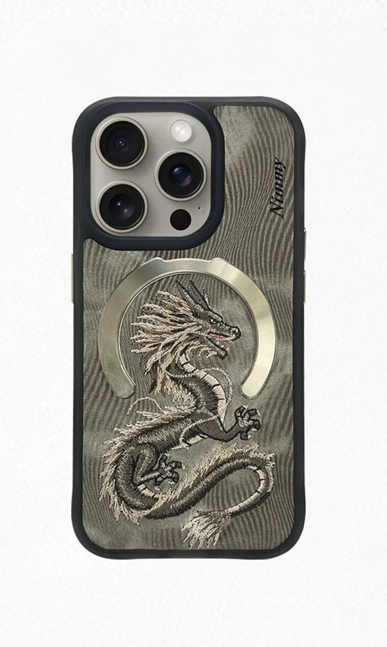 iPhone 15 Pro Nimmy Official Fantasy Animal Series Leather Case with Magsafe - Dragon