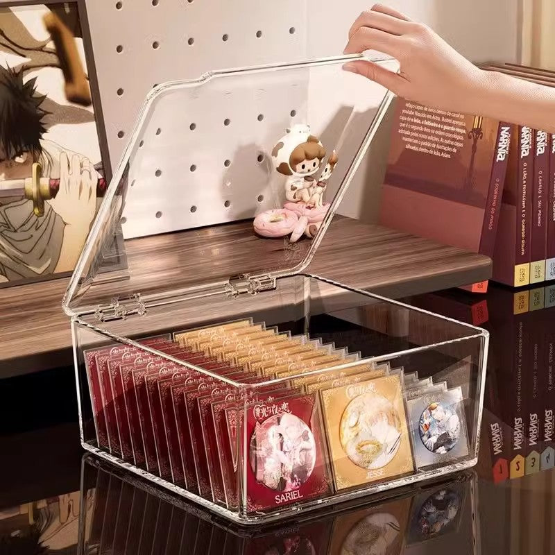 Multipurpose Transparent Storage Box for Anime Collectibles