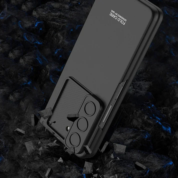 Galaxy Z Fold 5 Sliding Window Camera Protective Hard Shell Case - Black