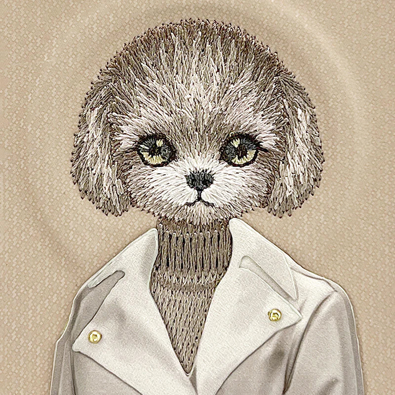 iPhone 16 Pro Nimmy Fashion Pets MagSafe Embroidery Case Cover - Brown