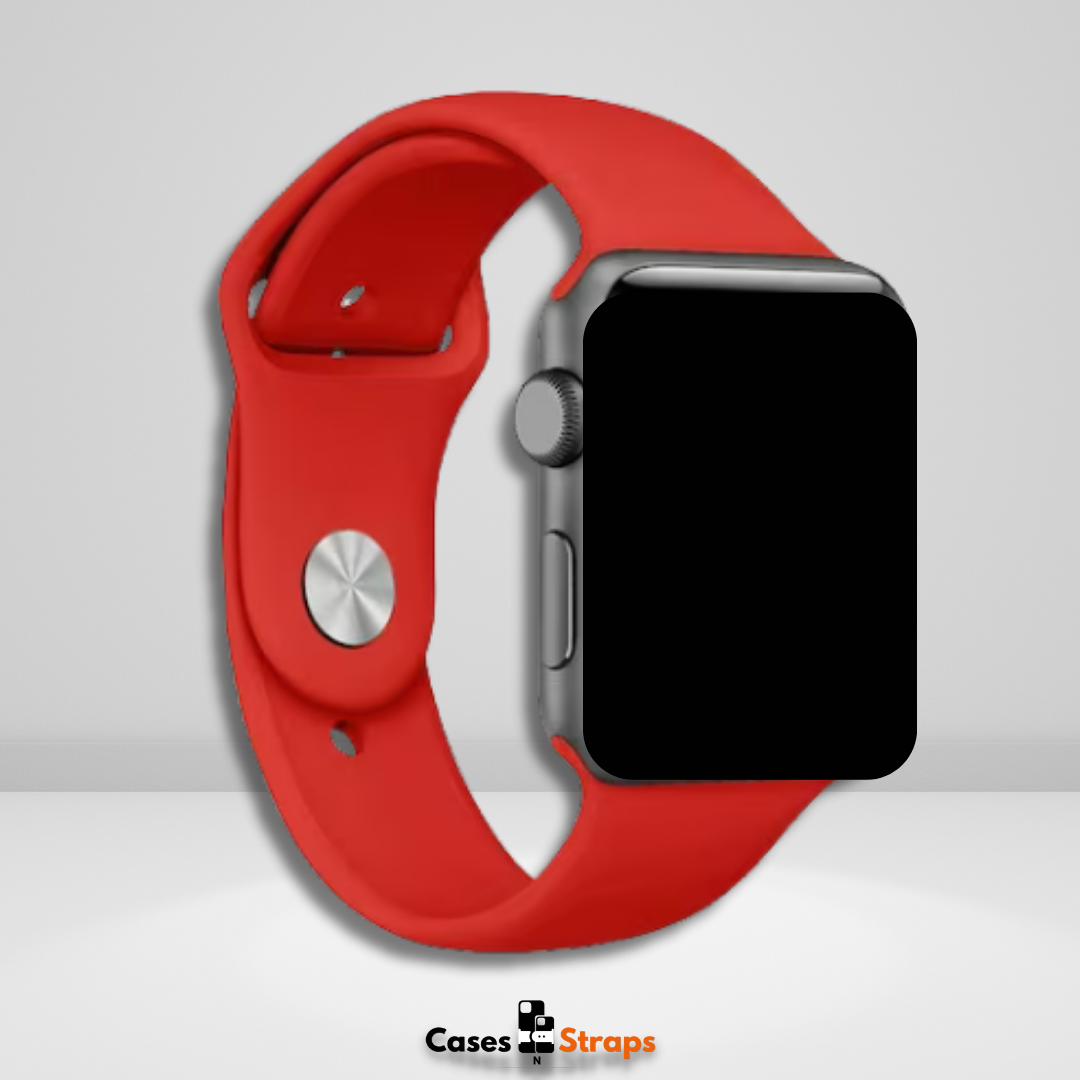 OG Silicone iWatch Strap Red Color – CaseCart