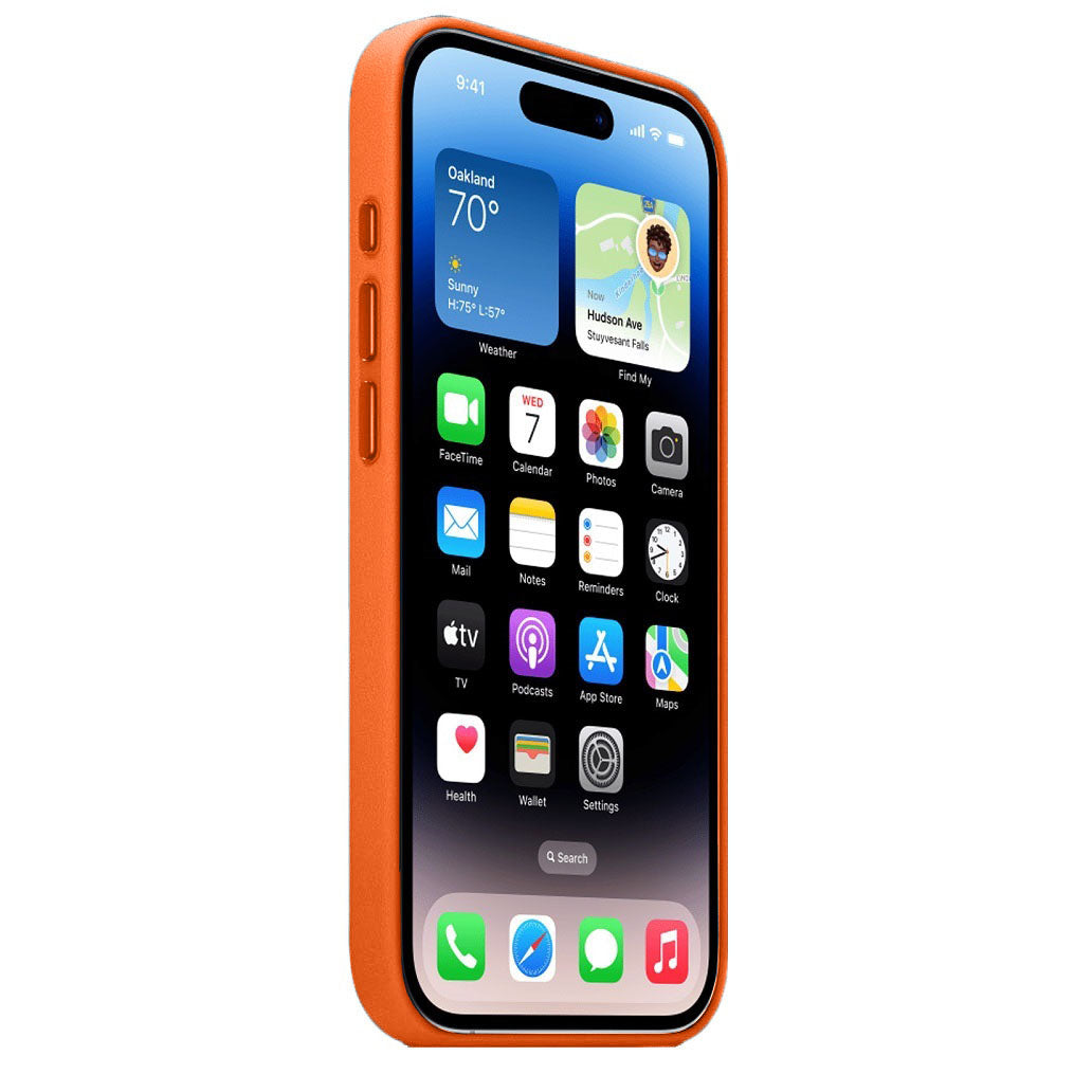 iPhone 18 Pro Max Premium Leather Style Case with MagSafe - Orange