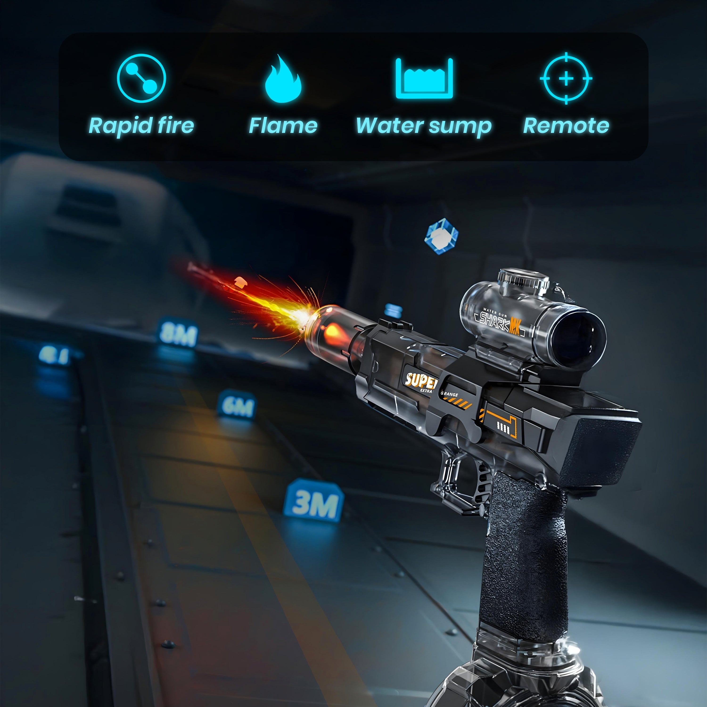 Casecart LED Electric Water Gun with Rechargeable Battery Power