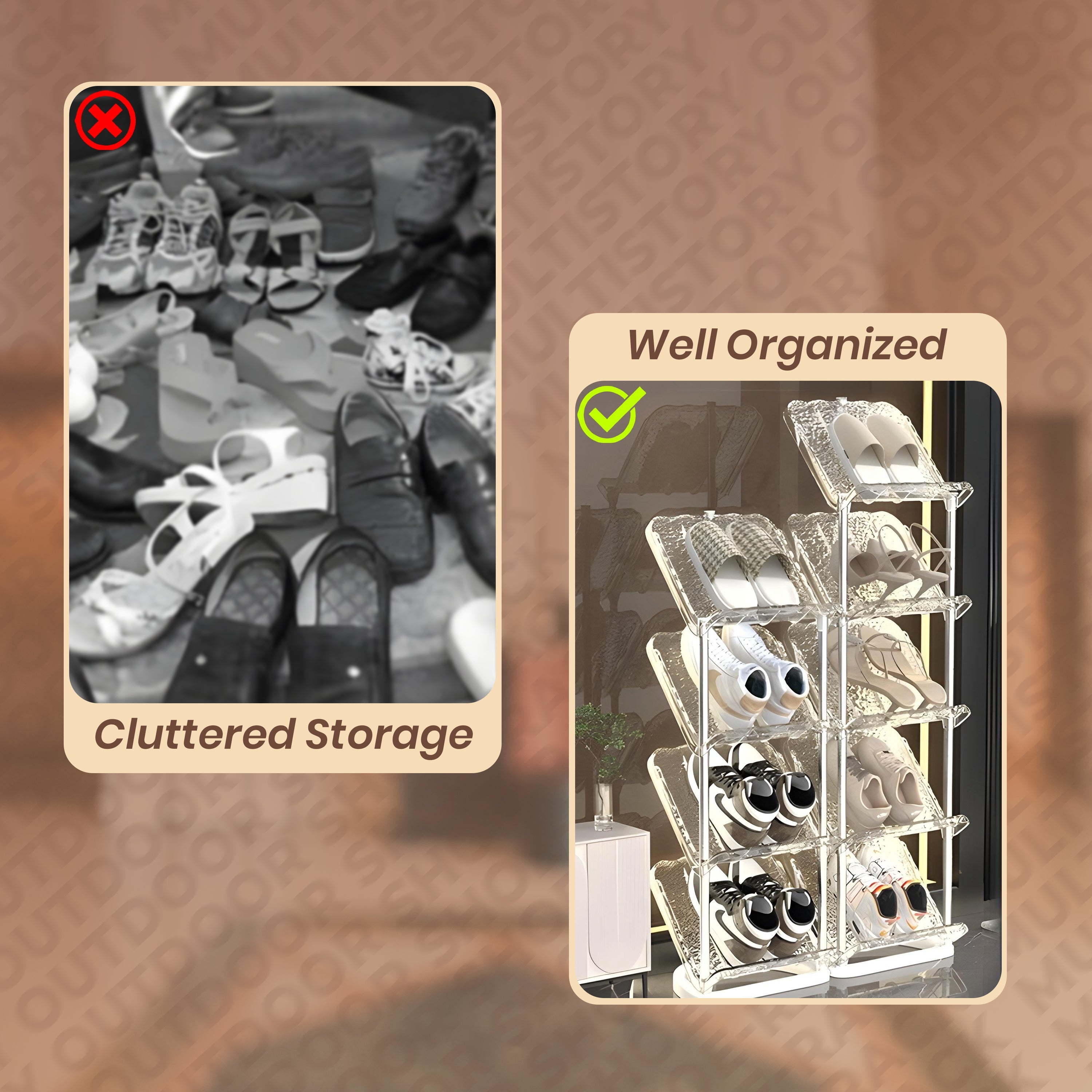 Casecart Elegant Multi-Tier Outdoor Shoe and Utility Rack