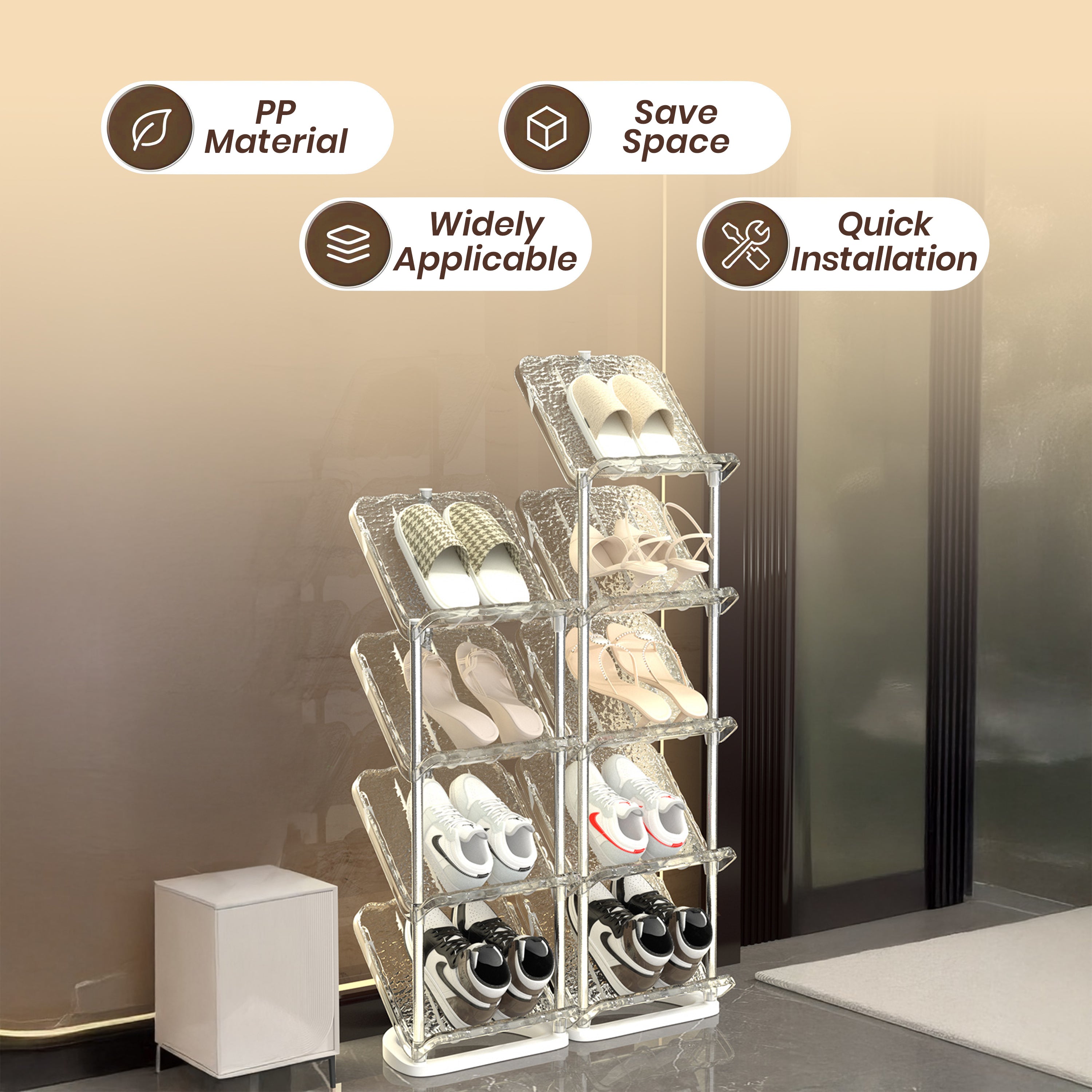 Casecart Elegant Multi-Tier Outdoor Shoe and Utility Rack