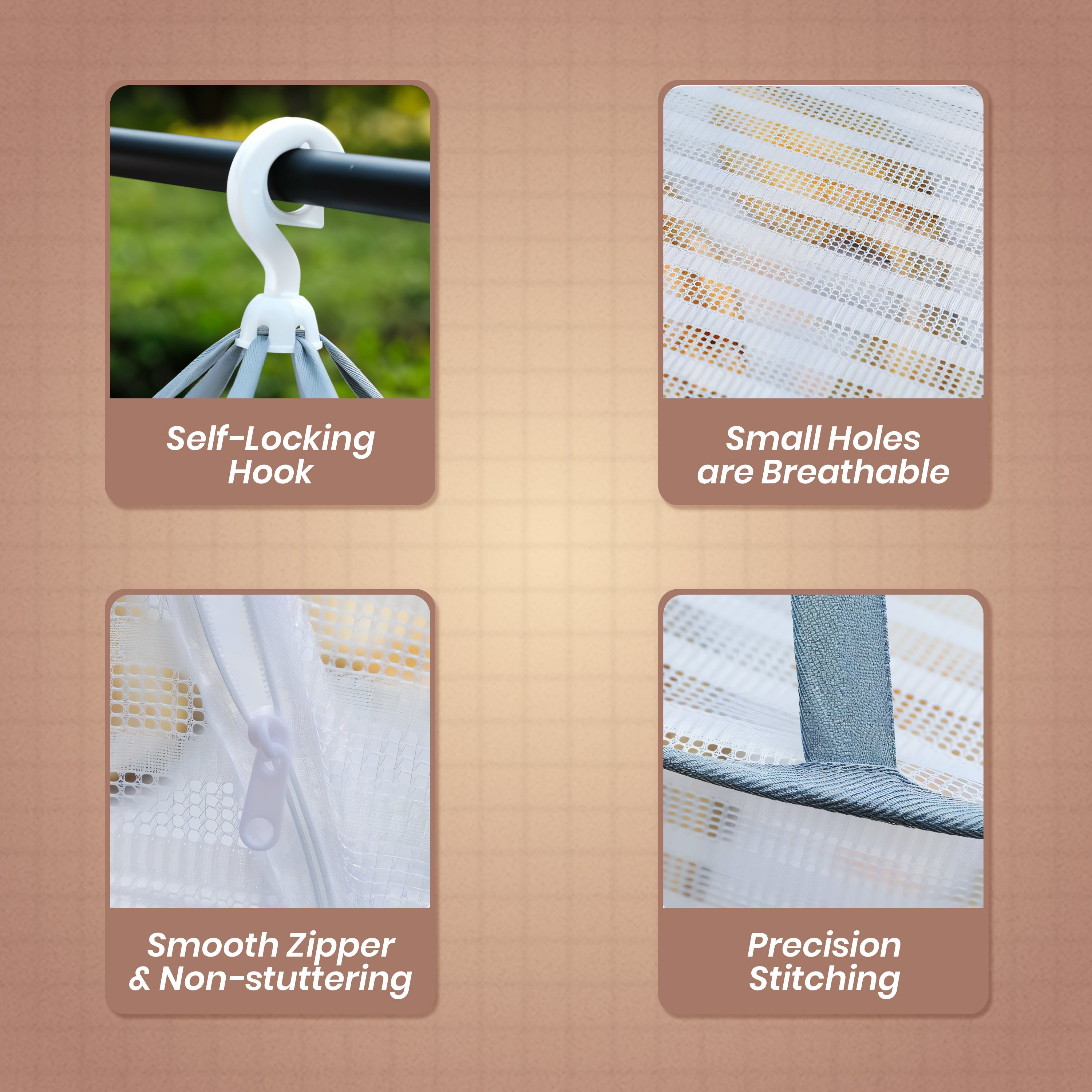 Multipurpose 3-Layer Drying Net for Vegetables and Herbs