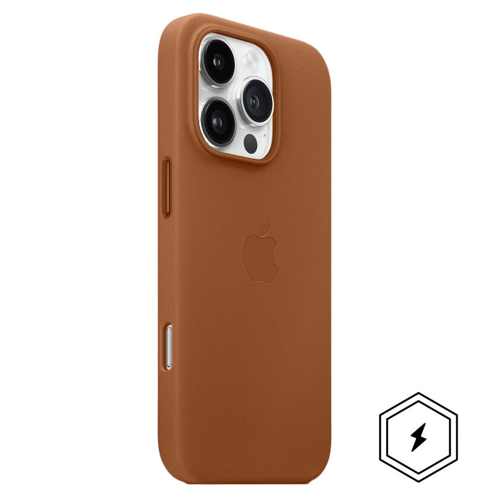 iPhone 16 Pro Leather Case with MagSafe - Saddle Brown