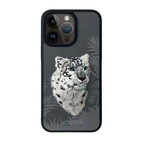 iPhone 15 Pro Max Savanna Series Santa Barbara Leather Case - Black