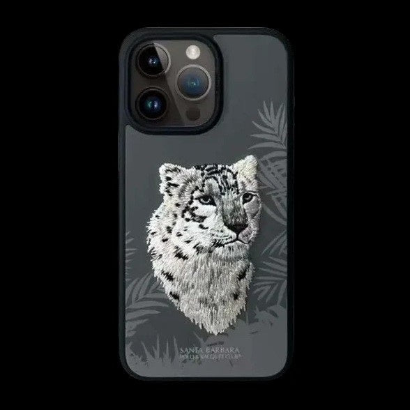 iPhone 15 Pro Savanna Series Santa Barbara Leather Case - Black