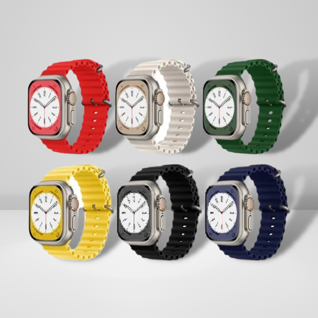 Silicone Ocean Watch Strap White Color (Watch Not Included)