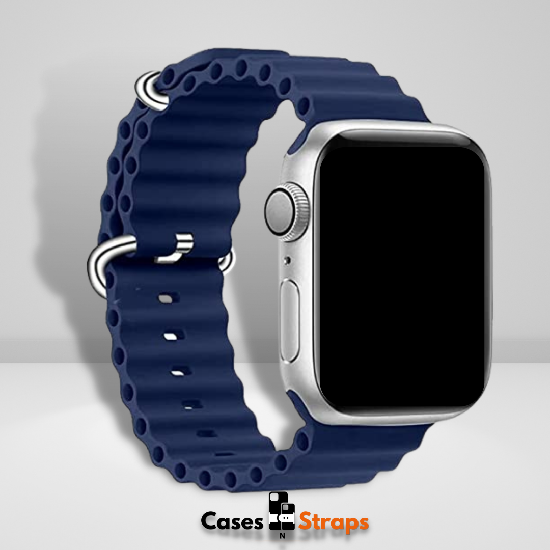 Silicone Ocean Watch Strap Midnight Blue Color - Watch Not Included – CaseCart