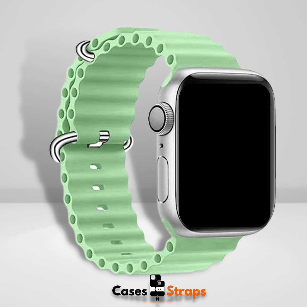 Silicone Ocean Watch Strap Pastel Green Color - Watch Not Included – CaseCart