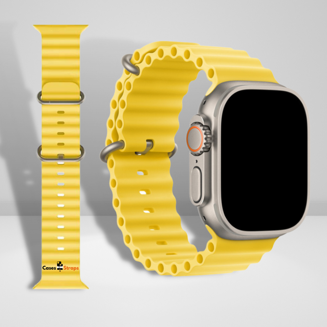 Silicone Ocean Watch Strap Yellow Color - Watch Not Included – CaseCart