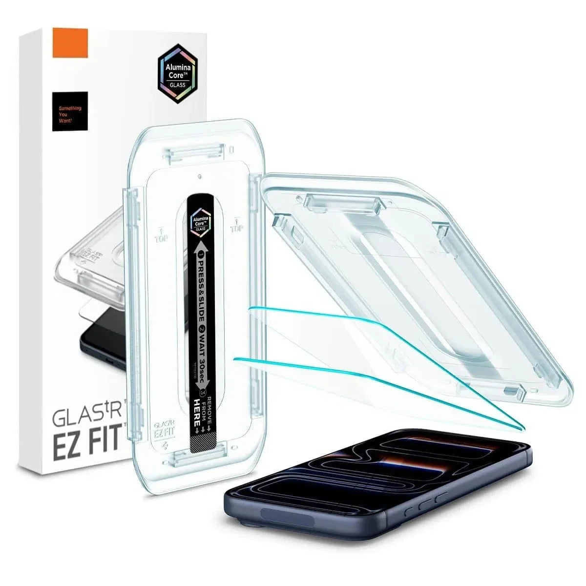 Spigen EZ Fit Tempered Glass Screen Protector Guard [Pack of 2]