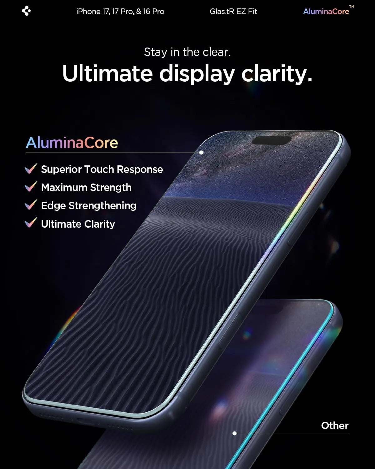 Spigen EZ Fit Tempered Glass Screen Protector Guard [Pack of 2]