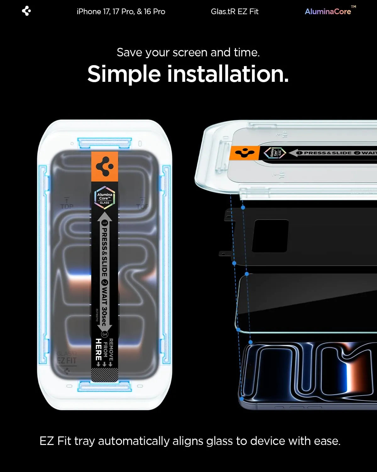 Spigen EZ Fit Tempered Glass Screen Protector Guard [Pack of 2]