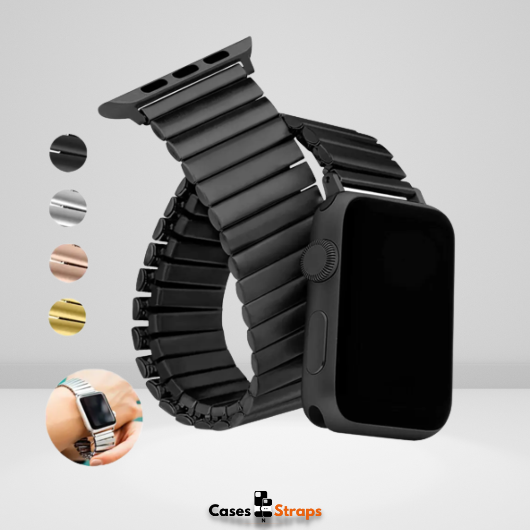 Stainless Steel Stretchable iWatch Strap Only Black Color – CaseCart