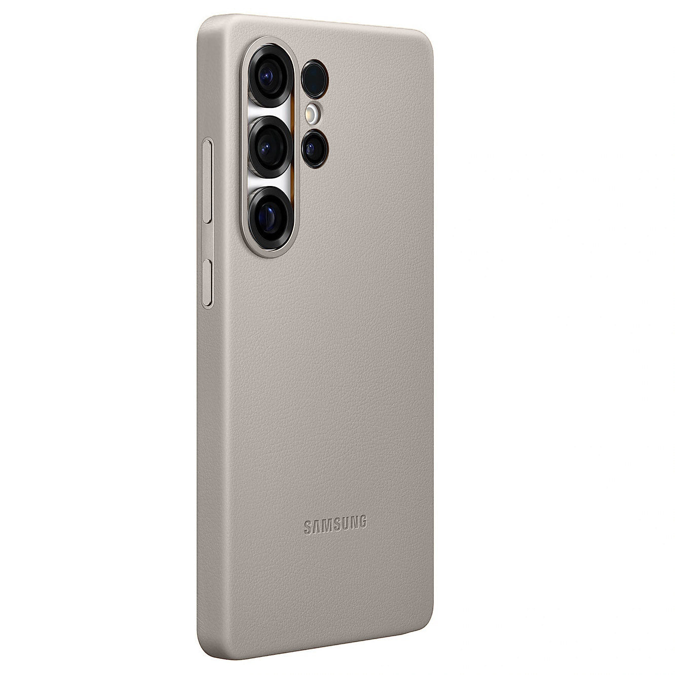 Samsung Galaxy S25 Ultra Kindsuit Leather Back Cover Case - Titanium