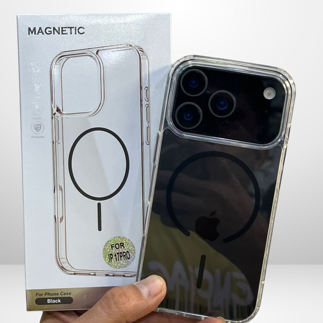 Transparent Clear Case with Colorful MagSafe for iPhone 17 Series