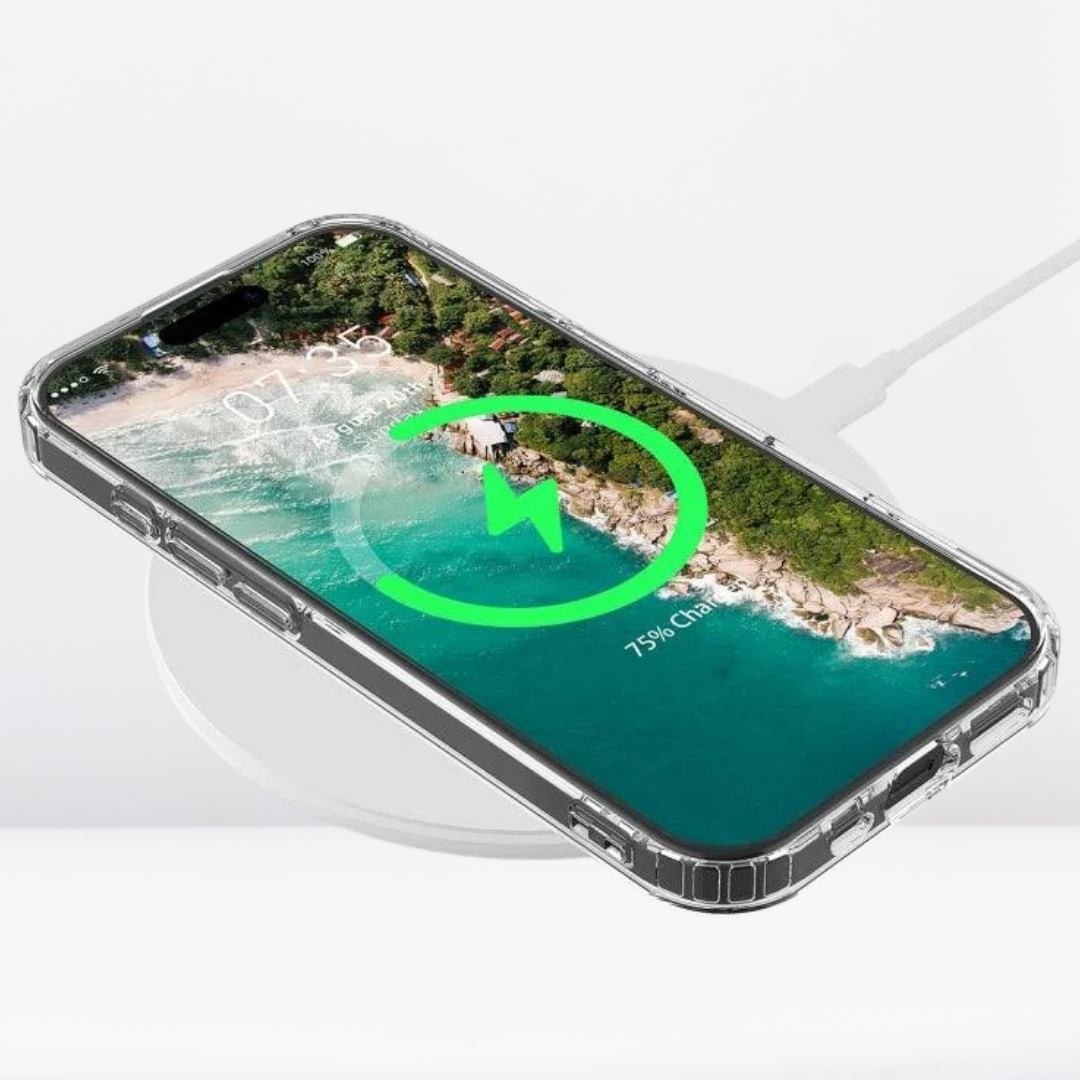 Transparent Ultra MagFit Back Case for iPhone 16 Series (White)