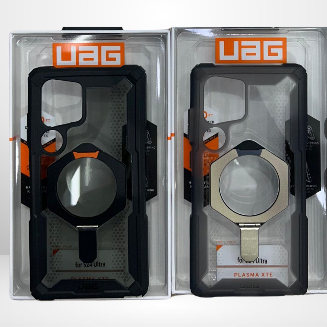UAG Plasma XTE Stand MagSafe ,Rugged Protective Case for S25 Ultra (Natural Titanium/Black)