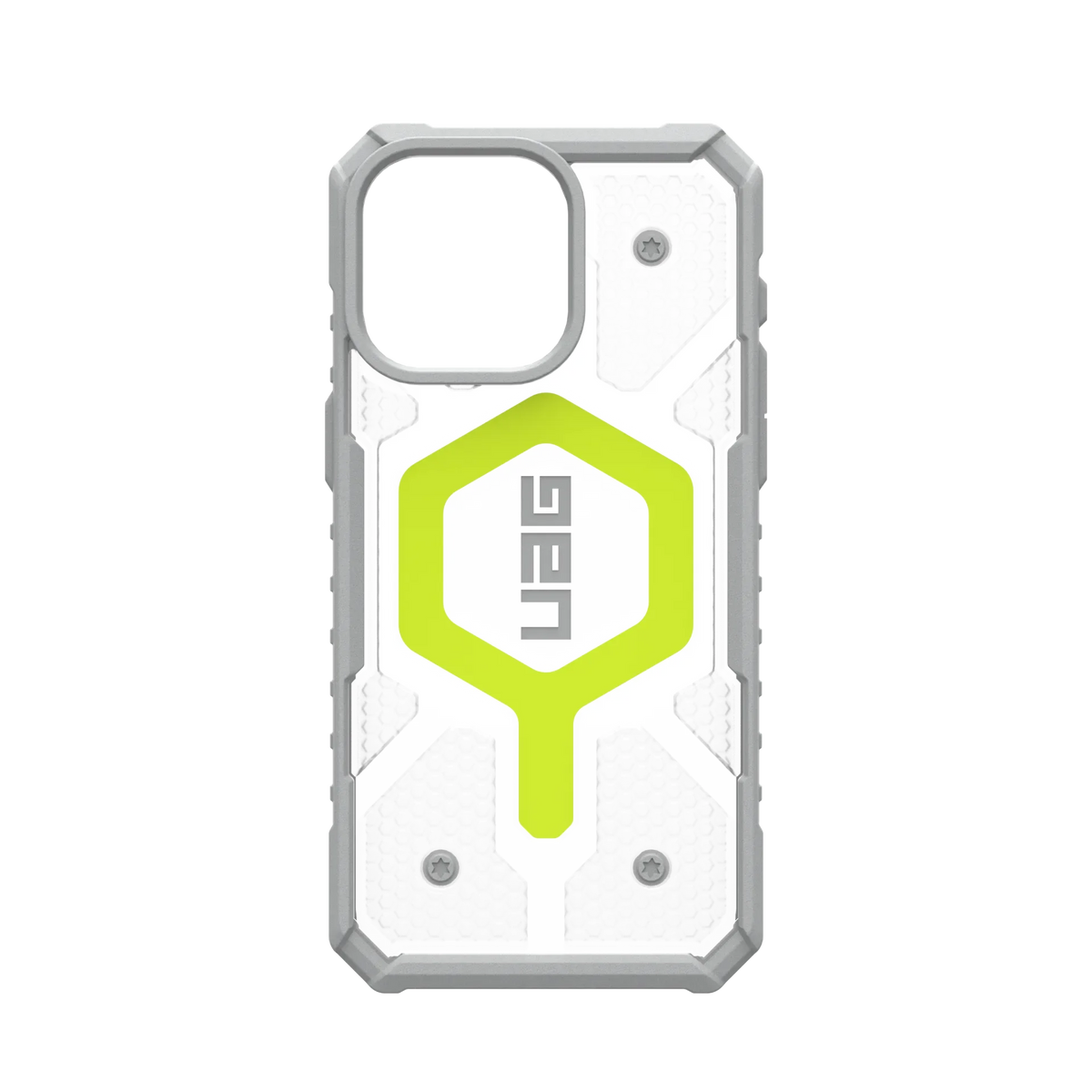 TPU+PC iPhone 16 Pro Case, Clear Compatible - Neon Green, image 2 – CaseCart
