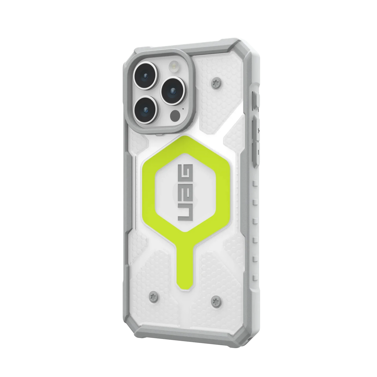 TPU+PC iPhone 16 Pro Max Case, Clear Compatible - Neon Green, image 3 – CaseCart