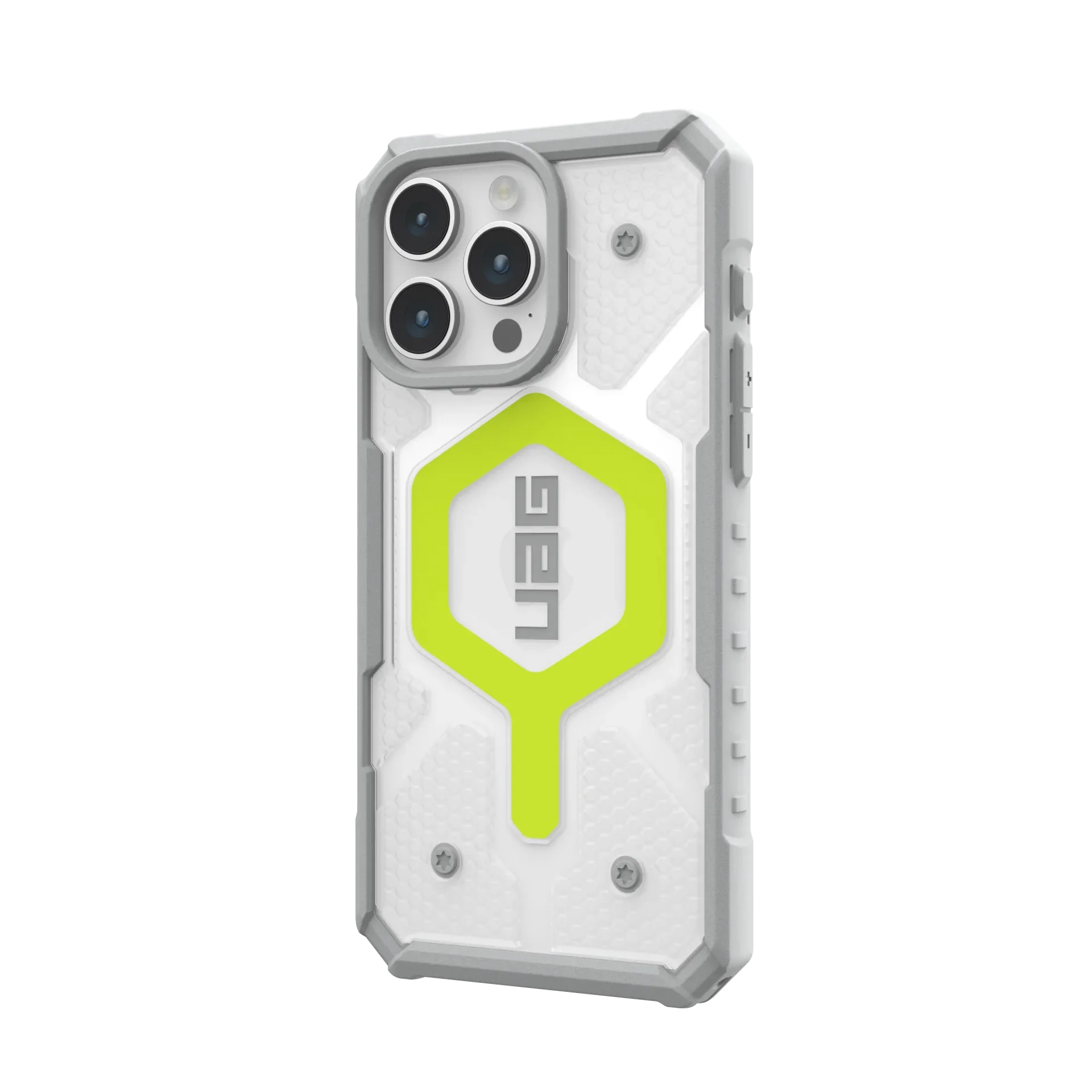 Urban Armor Gear TPU+PC iPhone 16 UAG Case, Pathfinder Clear Compatible, Slim Fit Rugged Protective Case/Cover Designed For iPhone 16 (Military Drop Tested) - Neon Green