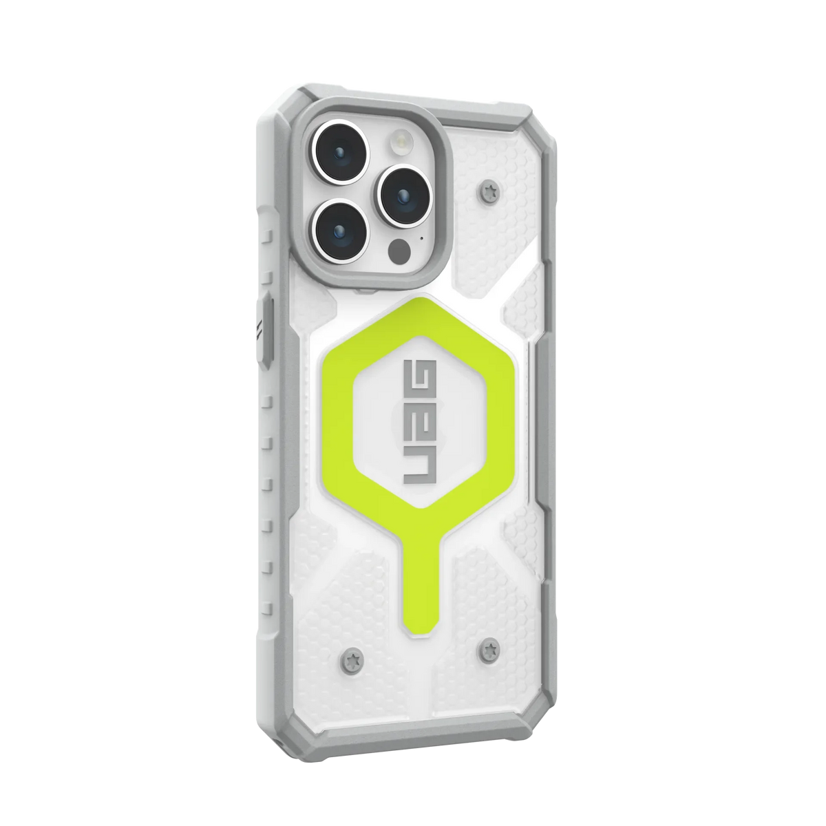 TPU+PC iPhone 16 Pro Case, Clear Compatible - Neon Green, image 4 – CaseCart
