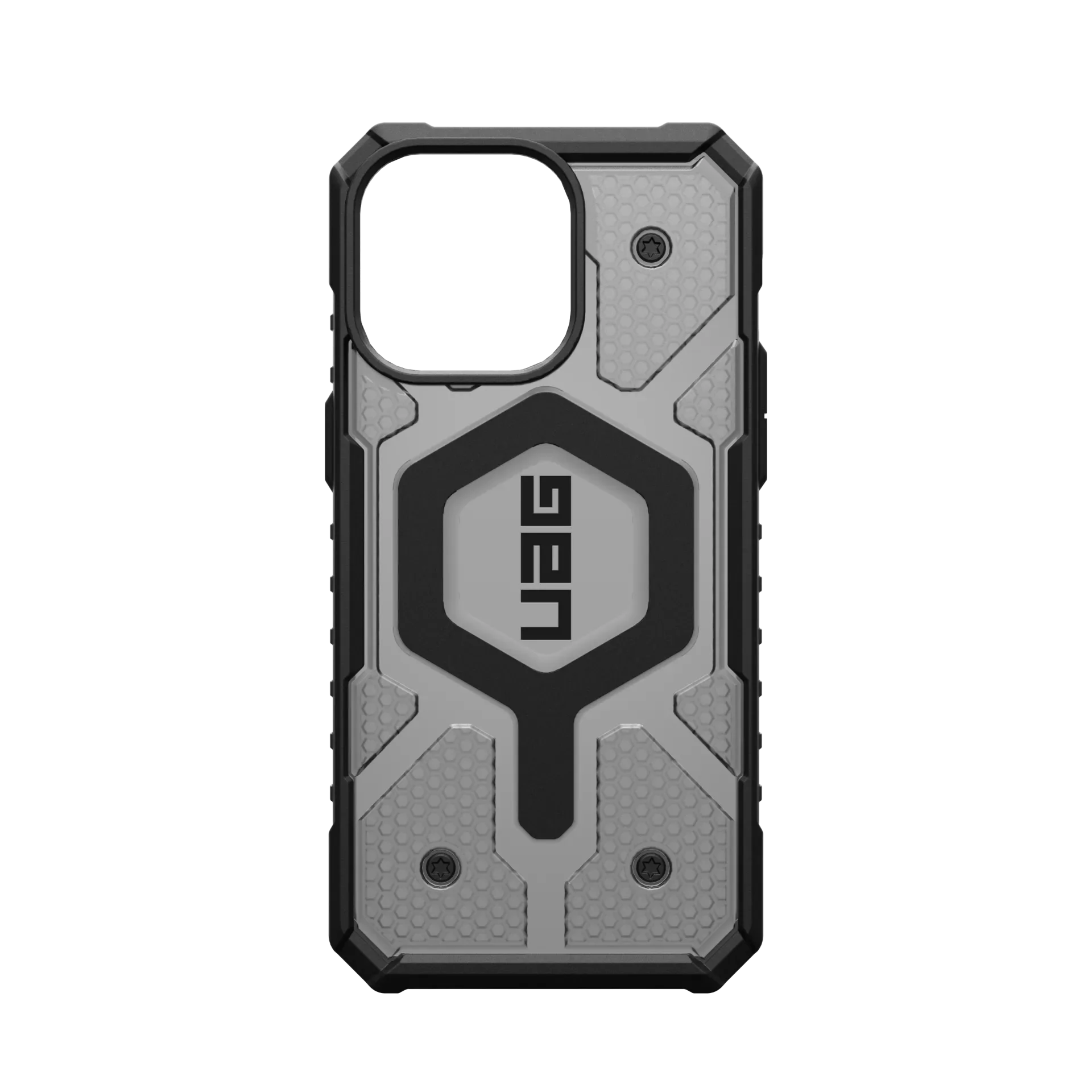 Urban Armor Gear TPU+PC iPhone 15 UAG Case, Pathfinder Clear Compatible, Slim Fit Rugged Protective Case/Cover Designed For iPhone 15 (Military Drop Tested) - Ash