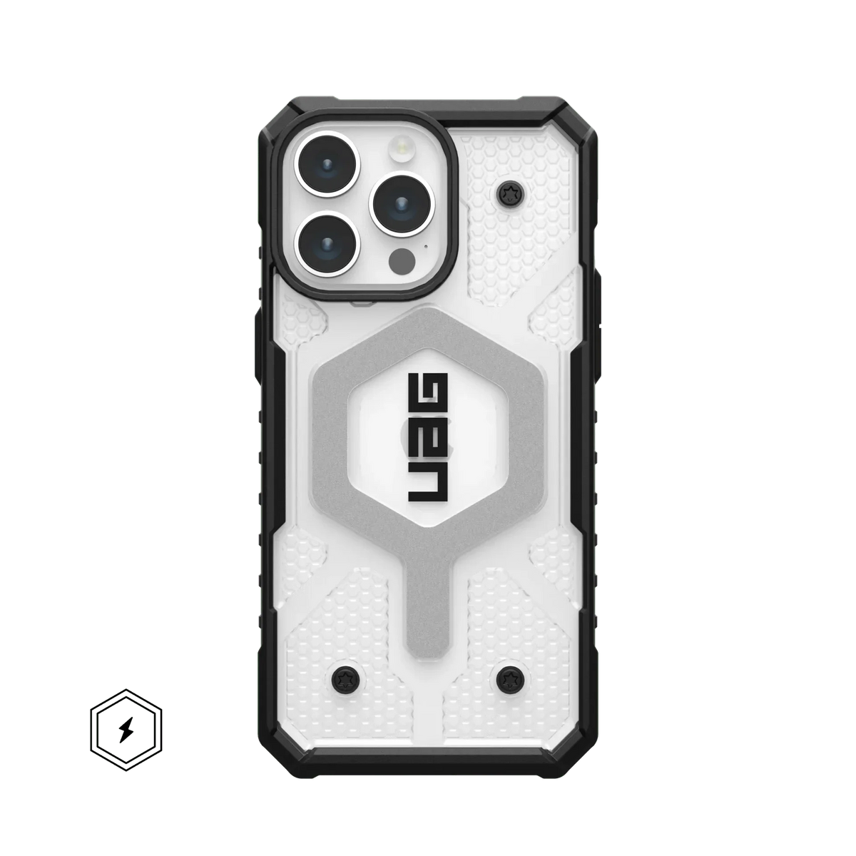 TPU+PC iPhone 16 Pro Max Case, Clear Compatible - White, image 3 – CaseCart