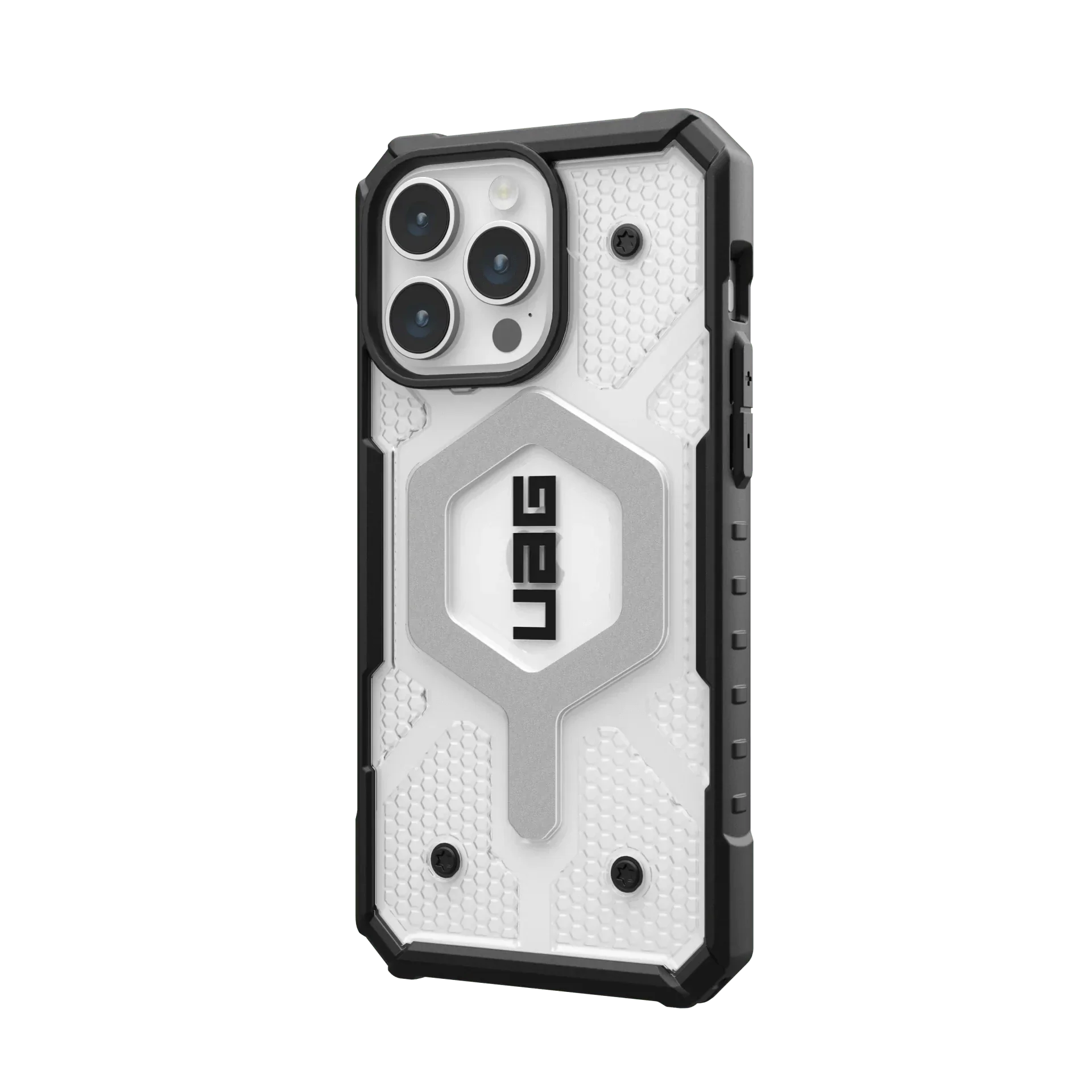 Urban Armor Gear TPU+PC iPhone 15 Pro Max UAG Case, Pathfinder Clear Compatible, Slim Fit Rugged Protective Case/Cover Designed For iPhone 15 Pro Max (Military Drop Tested) - White