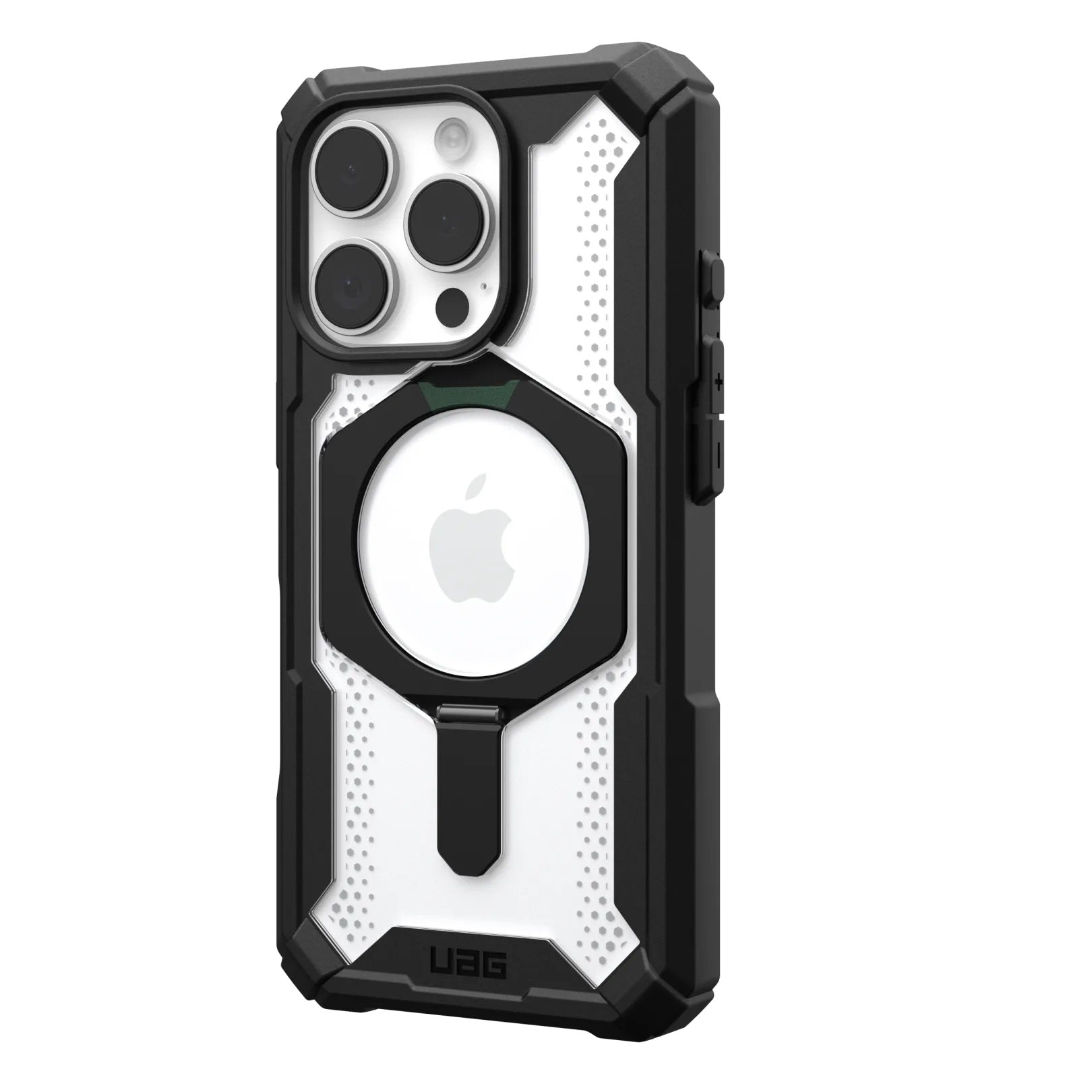 iPhone 16 Pro UAG Plasma XTE Armor Protective Case with Metal Magsafe Ring & Stand - ICE Clear