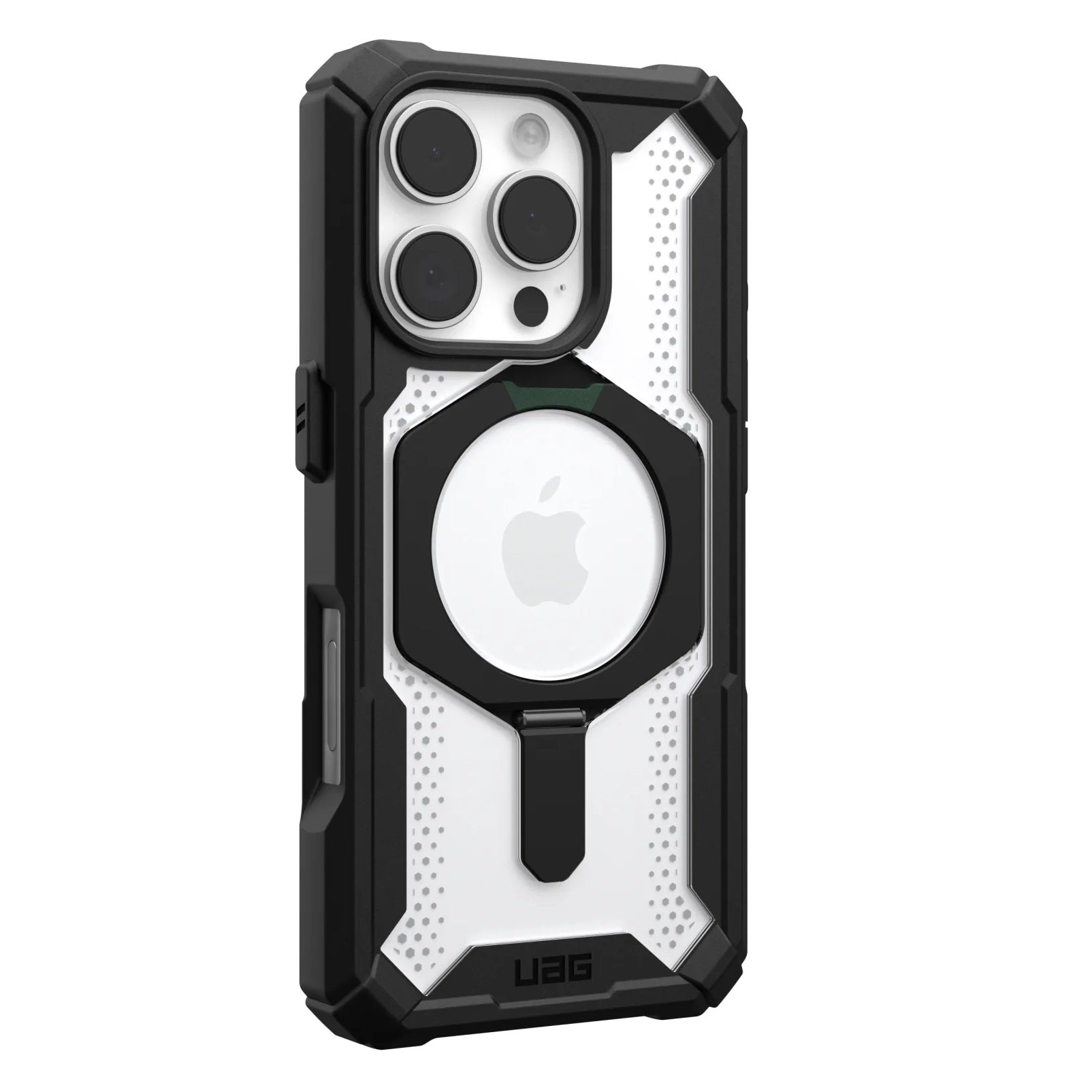iPhone 16 Pro UAG Plasma XTE Armor Protective Case with Metal Magsafe Ring & Stand - ICE Clear