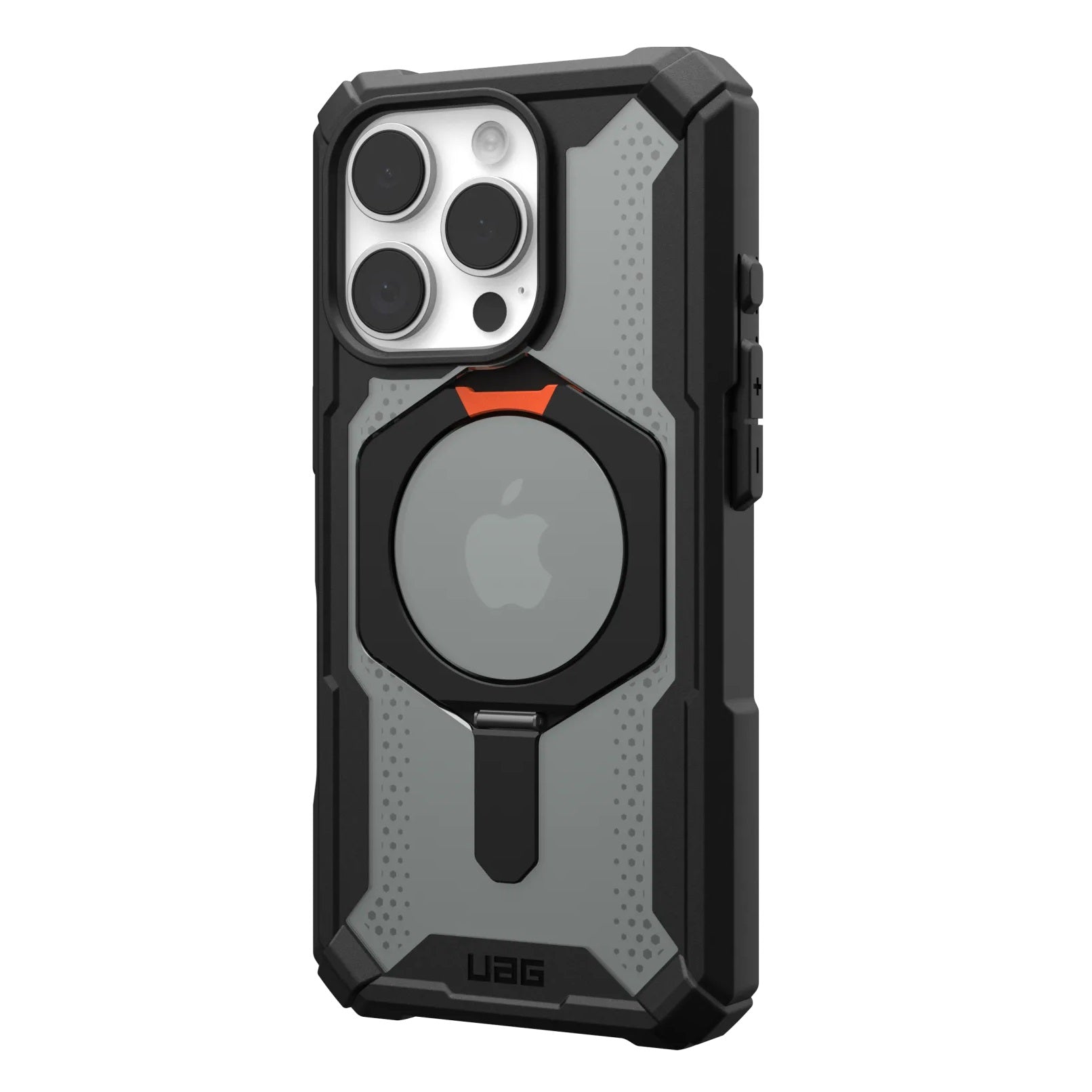 iPhone 16 Pro Max UAG Plasma XTE Armor Protective Case with Metal Magsafe Ring & Stand - Ash Black