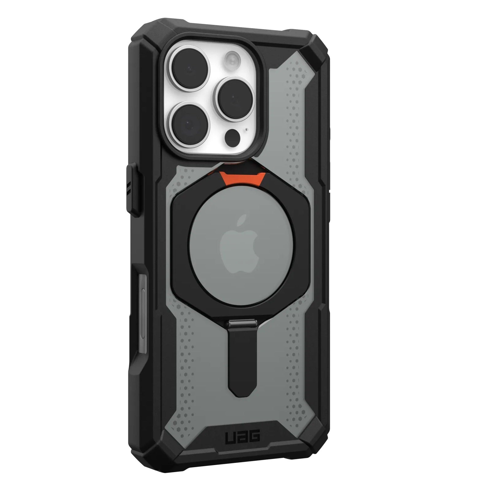 iPhone 16 Pro UAG Plasma XTE Armor Protective Case With Metal Magsafe Ring & Stand - Ash Black