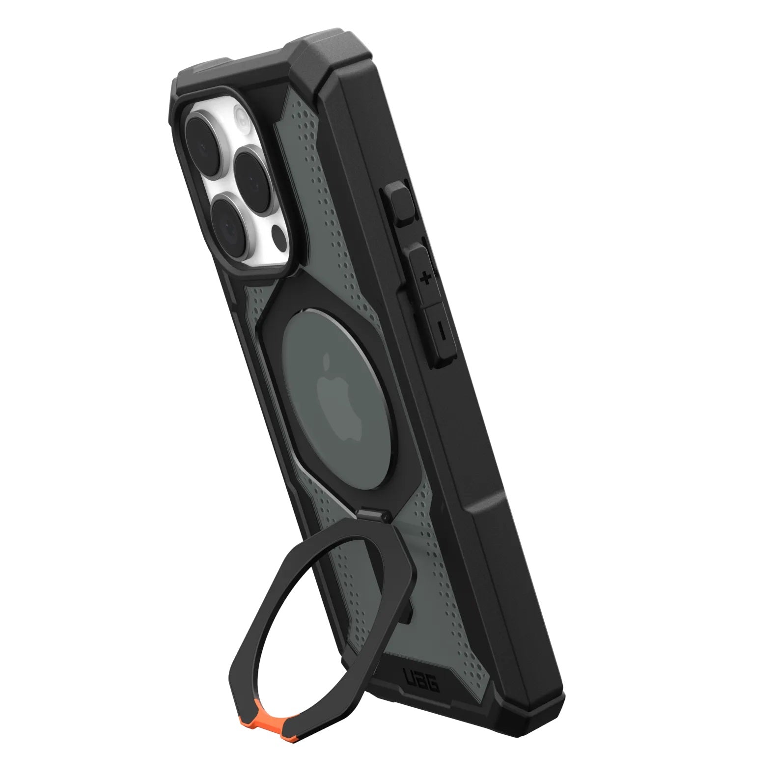 iPhone 16 Pro Max UAG Plasma XTE Armor Protective Case with Metal Magsafe Ring & Stand - Ash Black