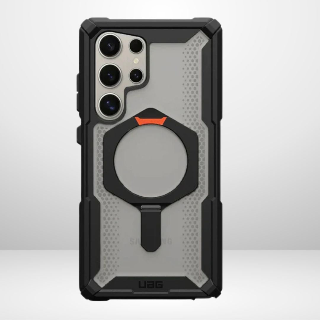 UAG Plasma XTE Stand MagSafe ,Rugged Protective Case for S24 Ultra (Natural Titanium/Black)