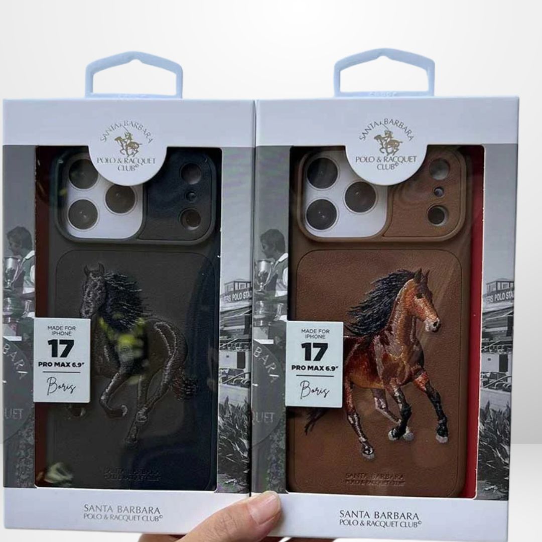 US POLO Boris Club Series Leather Case for iPhone 17 Series (BROWN)