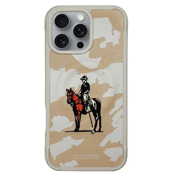 iPhone 16 Pro Santa Barbara Polo Virgil Series Original Magsafe Case - Beige