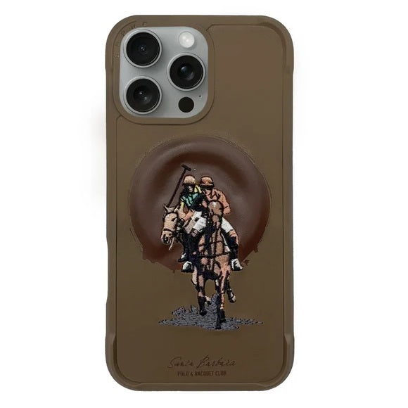 iPhone 16 Pro Santa Barbara Aubrey Series Polo Original Leather Case - Champaign