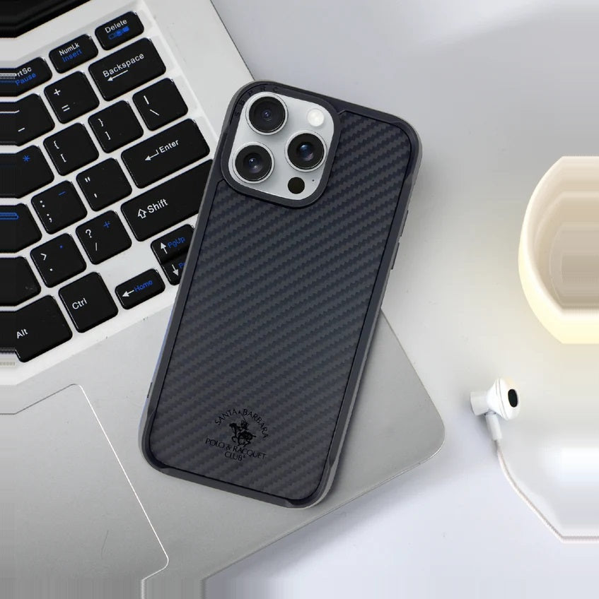 iPhone 16 Pro Santa Barbara Elvis Series Polo Carbon Fiber Case - Black