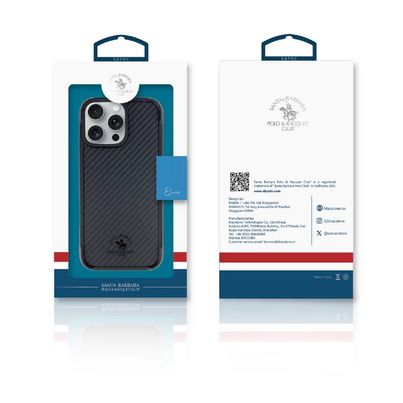iPhone 16 Pro Santa Barbara Elvis Series Polo Carbon Fiber Case - Black