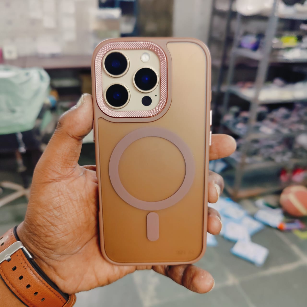 iPhone 16 Pro Max Semi Transparent Matte Frosted Case with Magsafe - Desert