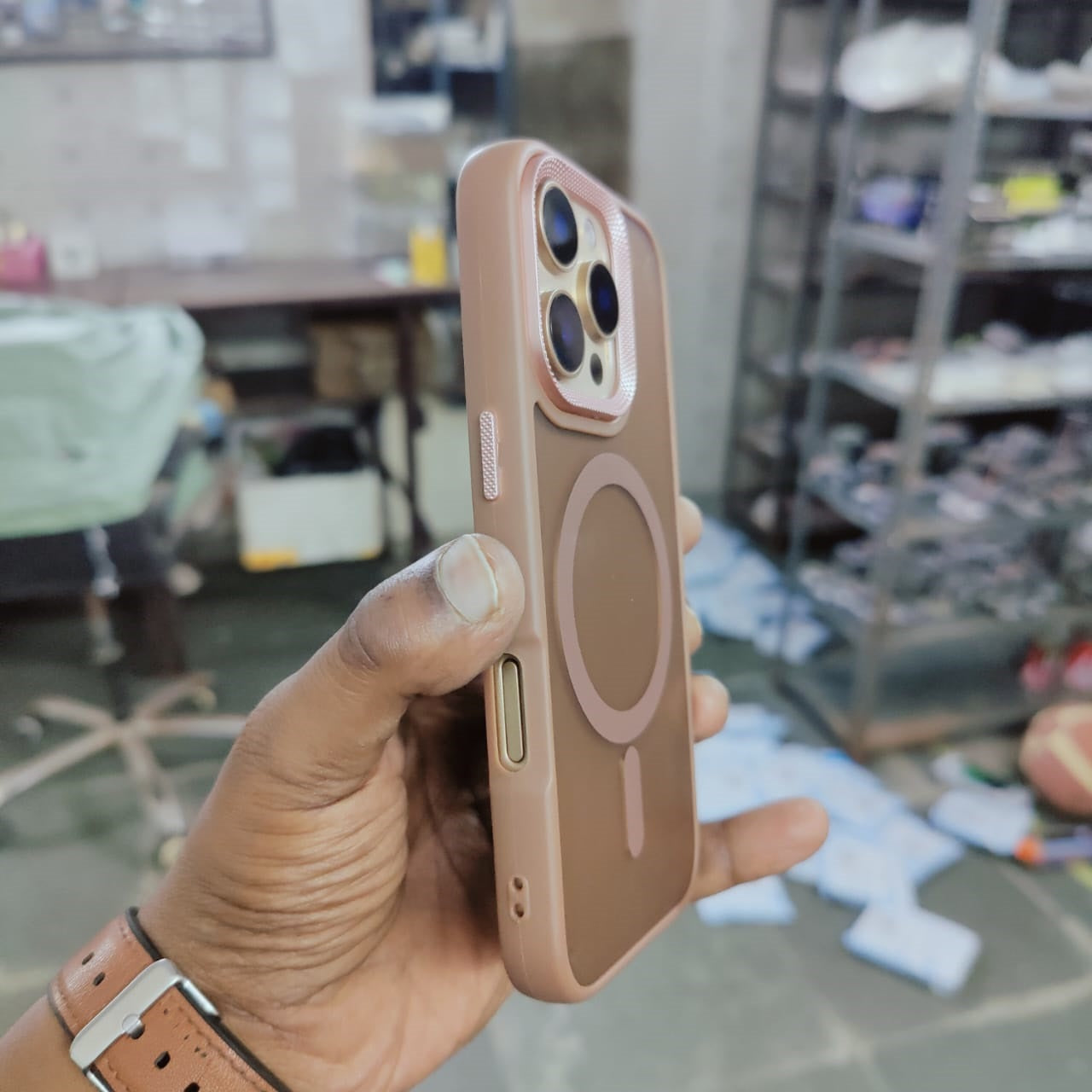 iPhone 16 Pro Semi Transparent Matte Frosted Case with Magsafe - Desert