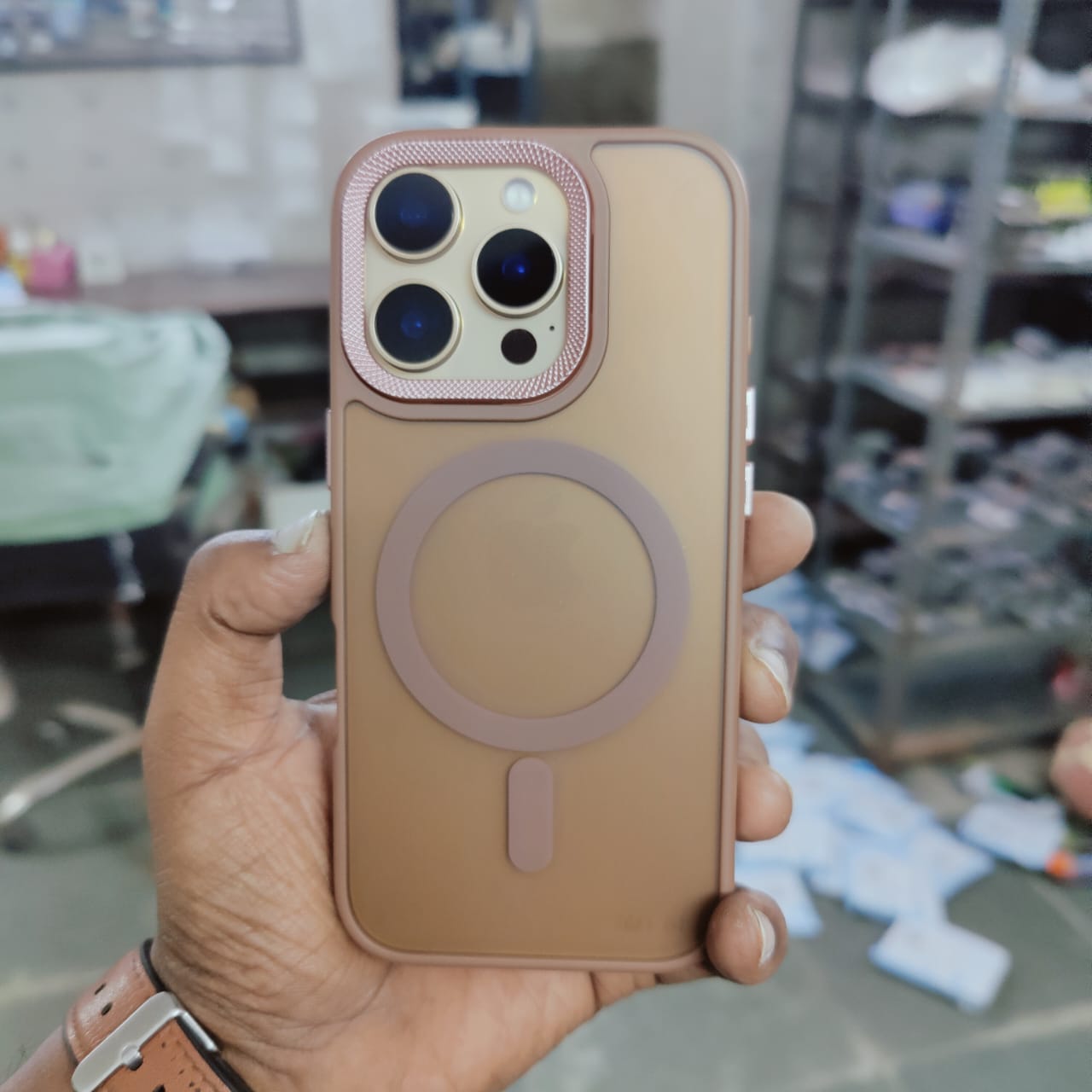 iPhone 16 Pro Max Semi Transparent Matte Frosted Case with Magsafe - Desert