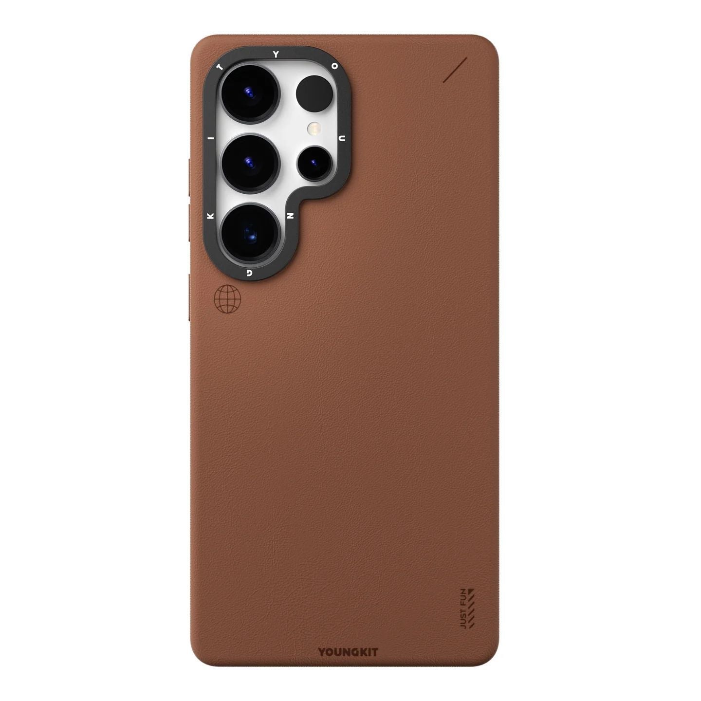 Samsung Galaxy S25 Ultra Leather Case, YOUNGKIT Matte Leather Cover Magsafe - Brown