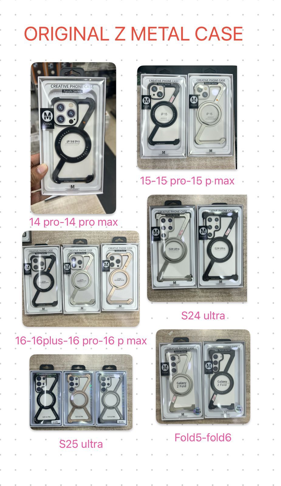 Z Metal Frameless Case with MagSafe Magnetic Stand for iPhone 14Pro/14 Pro Max